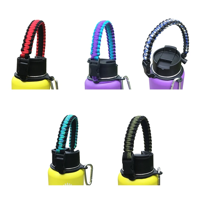 Фляжка на ремне ручка кольцо держатель Пряжка Плетеный Паракорд чайник