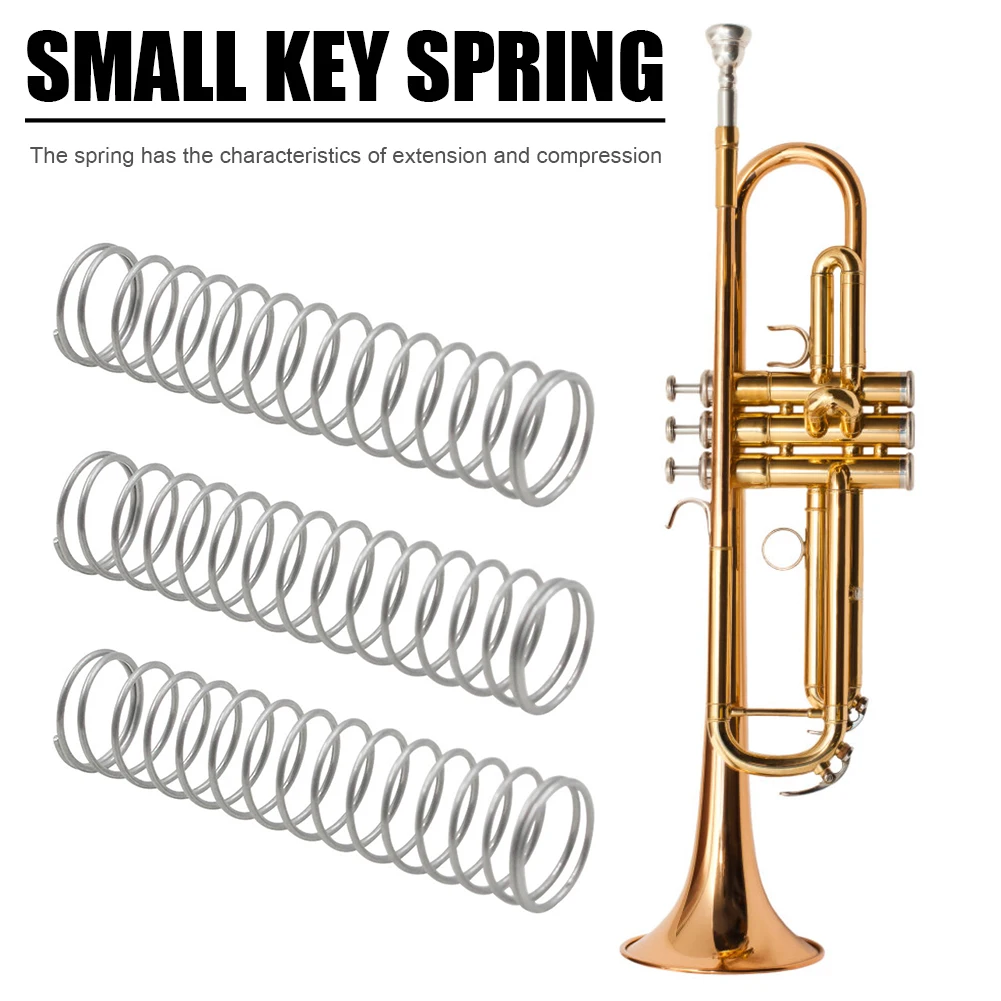 

3pcs Stainless Steel Trumpet Piston Valve Spring Accessories Parts Replacement Piston Shells Spring Accessories Part