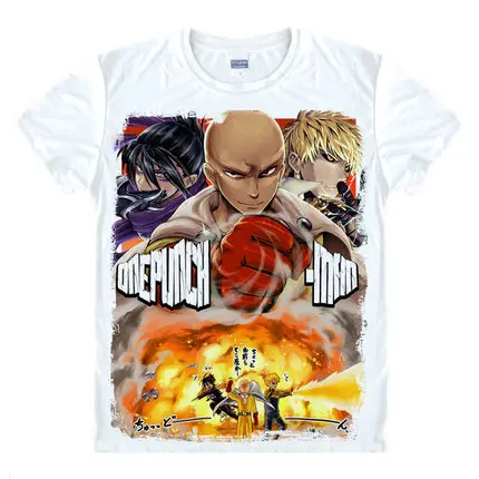 Аниме Футболка one punch man Man Hero Saitama Oppai One Punch MAN Genos brother футболка новая модная
