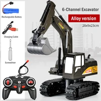 124rc crawler excavator toy truck crane electric vehicle rtr engineering vehicle model collection toy for children