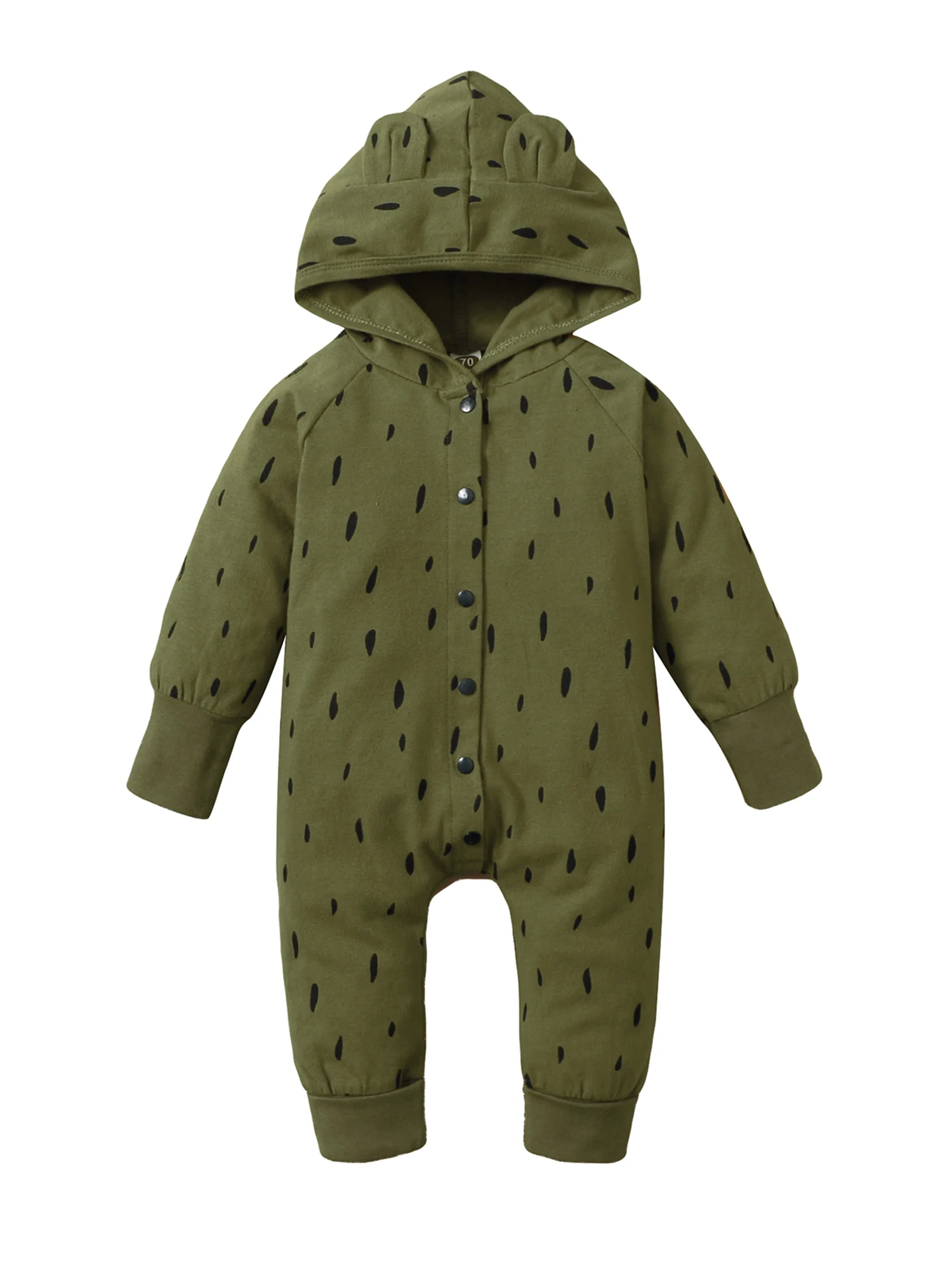 

Демисезонный однобортный комбинезон для маленьких девочек и мальчиков с длинным рукавом и защитой от ветра