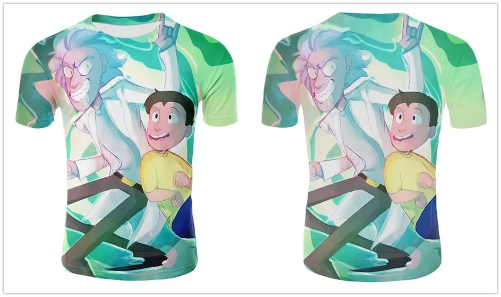 Новинка года; футболка с Мужская 3D футболка Rick and marty By Jm2; летняя футболка; футболки с короткими рукавами и круглым вырезом; Прямая поставка;