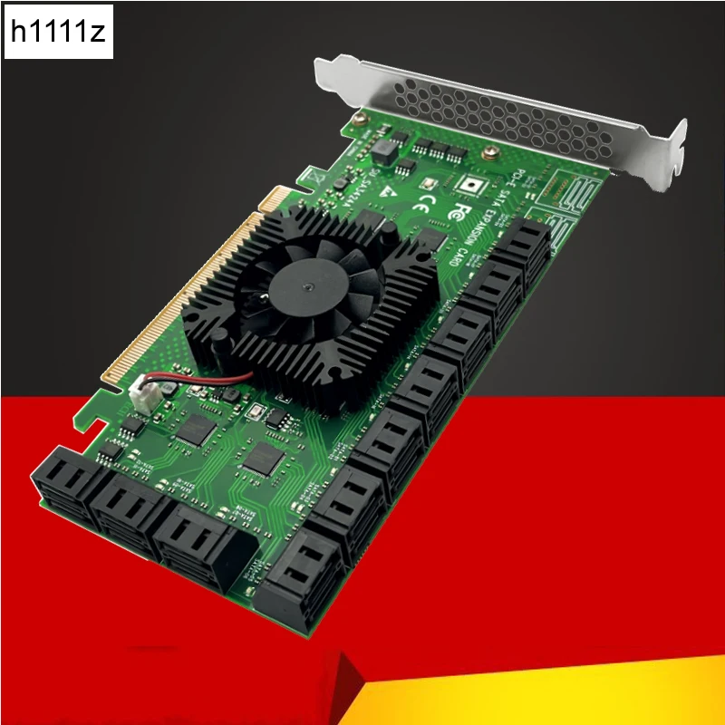 

Chia Mining Riser 20 Port SATA PCI-E Adapter PCIE SATA PCI Express X16 SATA Card Controller PCIE to SATA3 6Gbps Add On Cards NEW