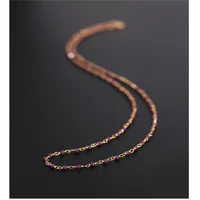 dmbs004 original mine ruby necklace gemstones womens genuine yellow 14k gold injection handmade string gift