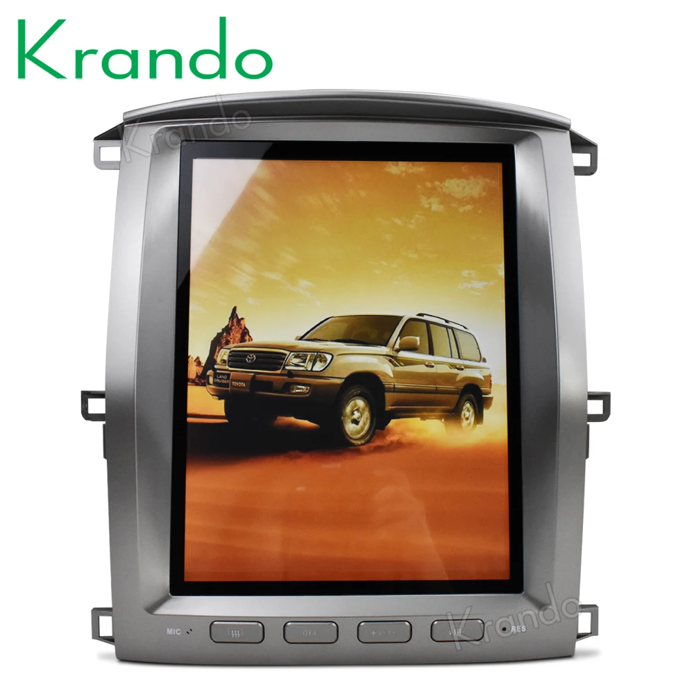 

Krando Android 9.0 12.1" verticial screen car radio gps for Toyota land cruiser LC100 2002-2007 navigation system BT coche