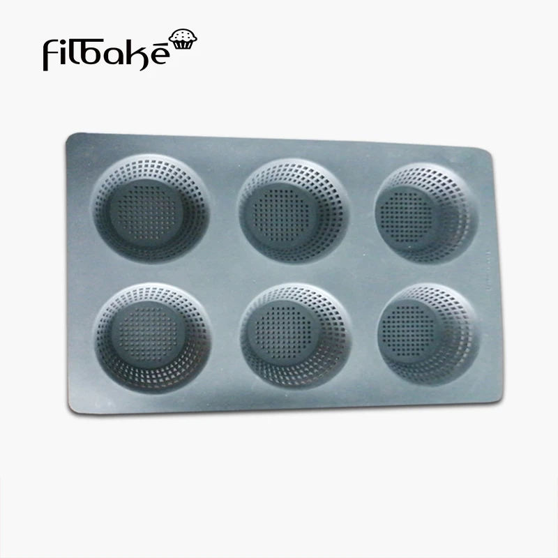 FILBAKE, 6 полости, силиконовые формы для выпечки бургеров, хлеба, для украшения торта, желе, форма для печенья, коврик для выпечки, противень, форма для выпечки