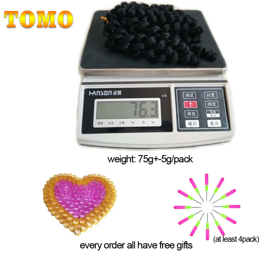

TOMO Jamaican Bounce Jumpy Wand Curls Hair Extensions 8 12Inch 20Roots Afro Fluffy Crochet Braids Bulk Synthetic Hair Braiding