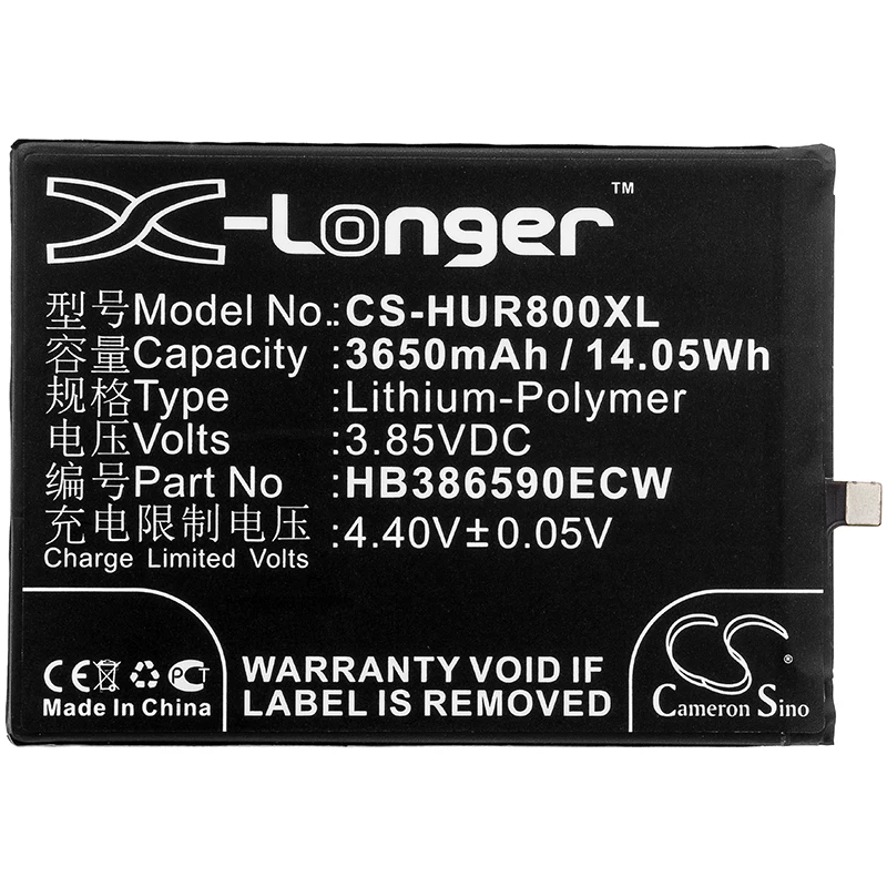 

cameron sino 3650mah battery for HUAWEI Honor 8X Honor 8X Dual SIM JSN-AL00 JSN-L21 JSN-L22 JSN-L23 JSN-LX1 JSN-LX2 JSN-LX3