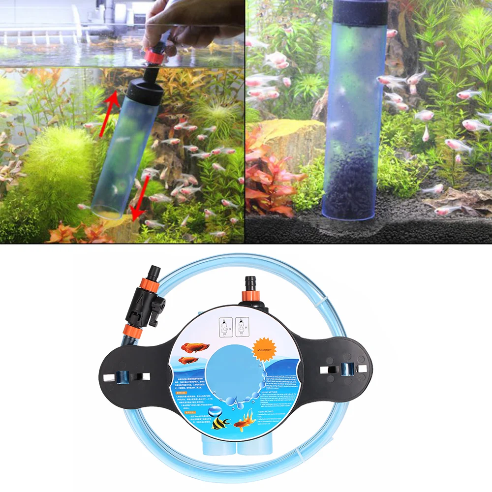 Новый аквариум Сифон для очистки воды Chager песок гравий очиститель сифон чистящие