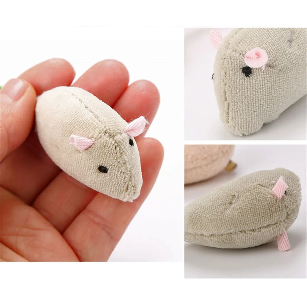 

Pack of 3 Novelty Pet Toys False Plush Fake Mouse Kitten Playing Toy AUG889