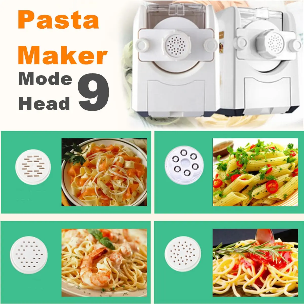 

Electric Pasta Maker Automatic Spaghetti Roller Cutter Vegetable Noodle Making Noodle Pressing Machine Tools Kitchen Cookware