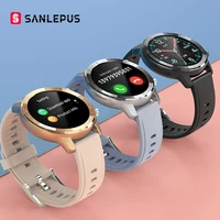 sanlepus 2021 new smart watch dial call men women waterproof watches smartwatch heart rate monitor for android samsung ios