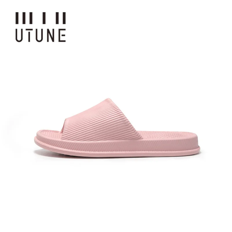 

UTUNE Massage Women Slippers Big Size Non-slip Indoor EVA Slides Bathroom Light Women Home Shoes Men Waterproof Sandals