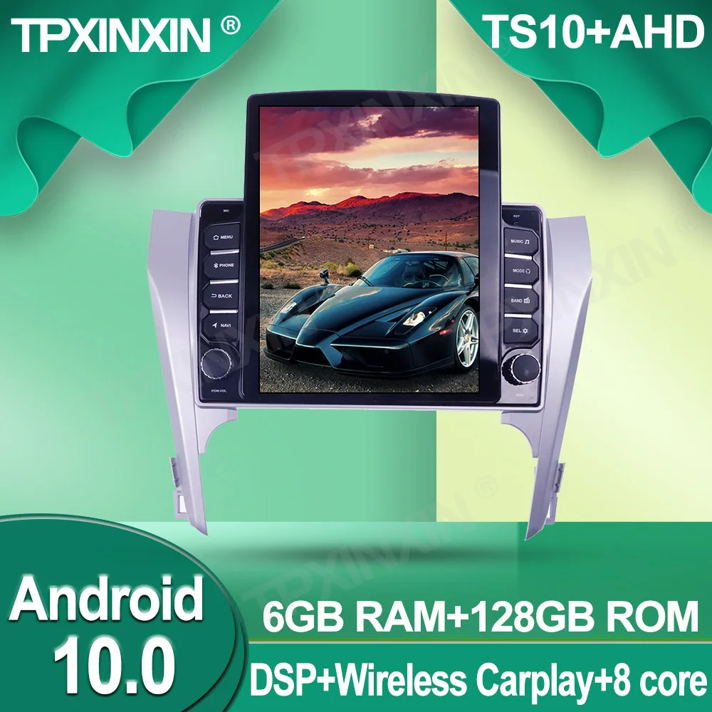 저렴한 도요타 캠리 2012-2015 무선 카 플레이 4G 안 드 로이드 10.0 GPS 자동차 멀티미디어 플레이어 Headunit 오디오 라디오 Navition에 대 한 자동차 라디오