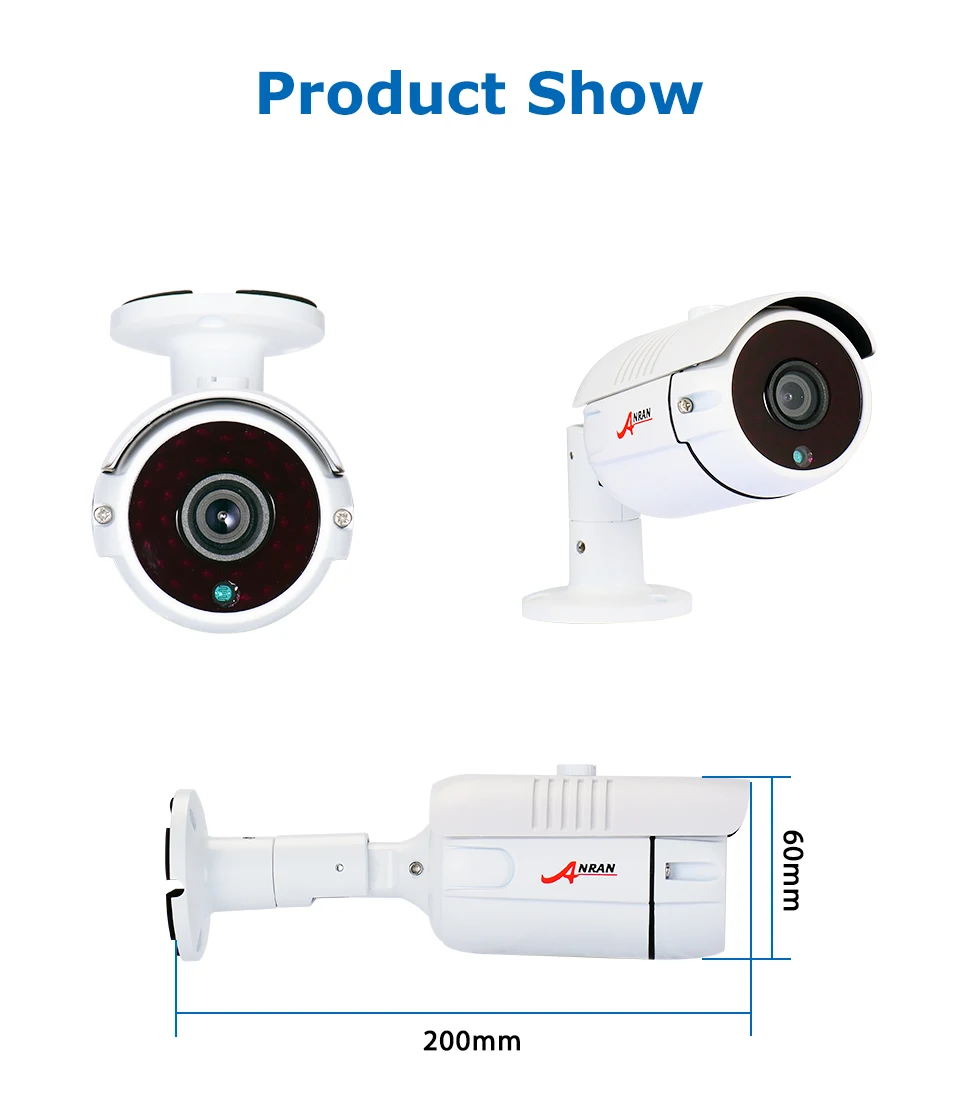 ANRAN AHD 2.0MP 1080P аналоговая HD камера безопасности IR-CUT 36 ИК светодиодов ночного видения наружная Водонепроницаемая камера