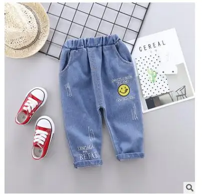 Новинка 2016 года Классические мягкие джинсы для маленьких девочек сезон весна