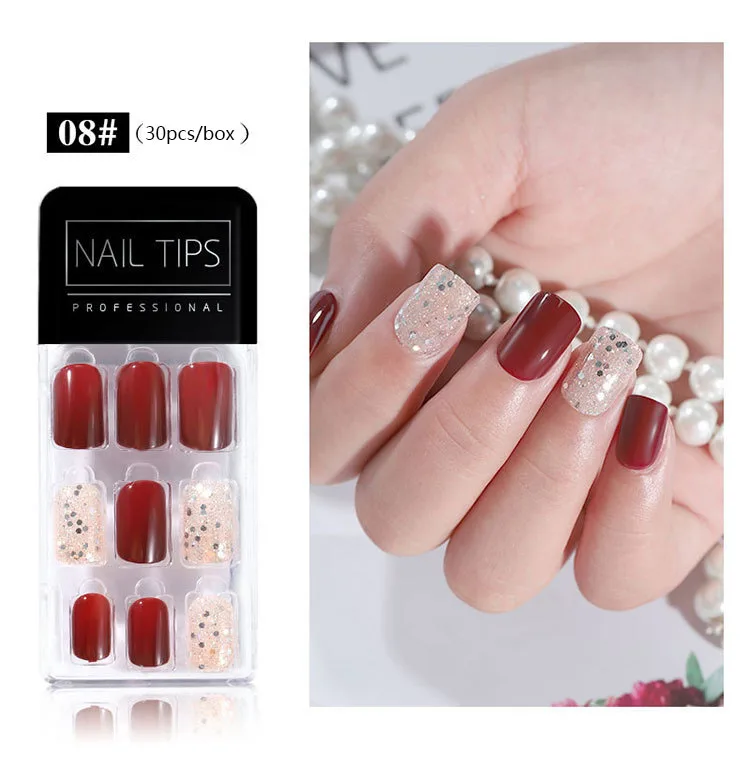 30 шт./компл. накладные для Неил арта украшения кончиков ногтей ультра тонкие