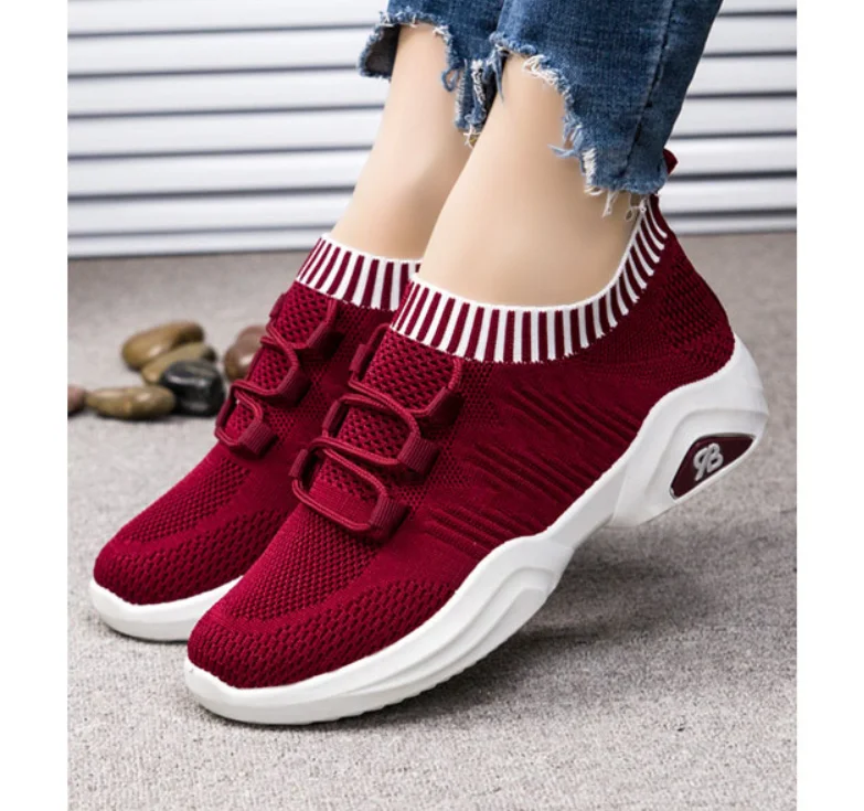 

Woman Sneakers Female New Vulcanized Women Lace Up Flats Ladies Mesh Breathable Running Shoes Women's Footwear