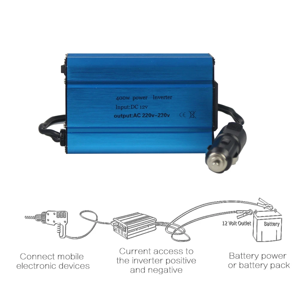 Автомобильный инвертор мощности с двумя USB портами универсальный