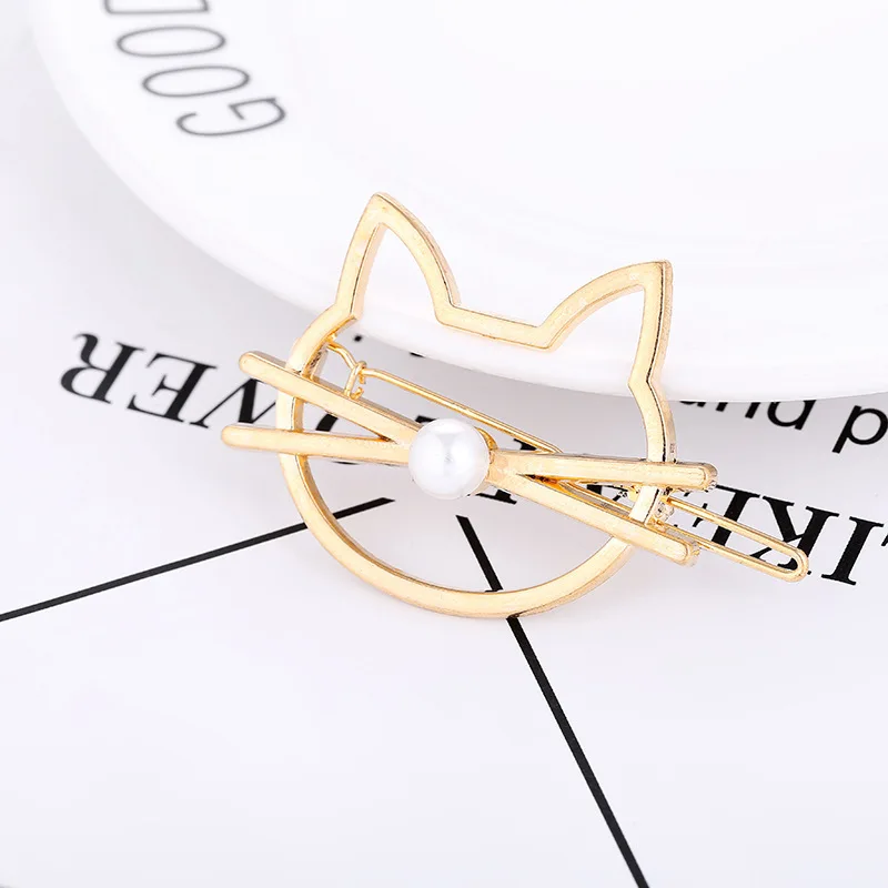 Модные металлические шпильки Треугольники геометрический сплав повязка на