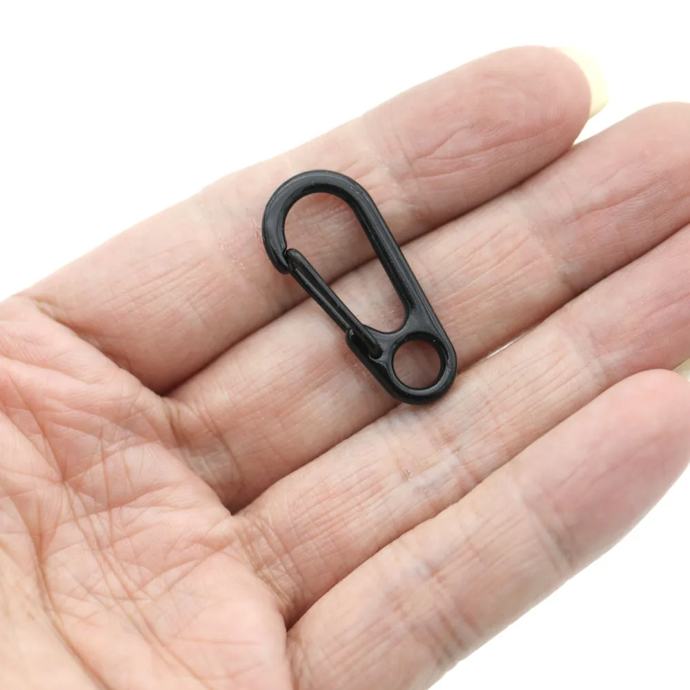 10 шт./лот Макрон цветная застежка-карабин открывающаяся металлическая пружинная