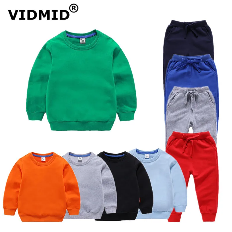 VIDMID/однотонная Одежда для маленьких мальчиков; Детский свитер; штаны; одежда; детская хлопковая одежда для мальчиков и девочек; 7060