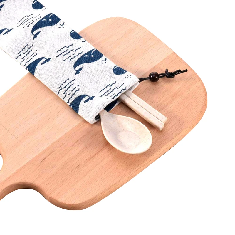 20 шт соломенный чехол для переноски многоразовый мешочек столовых приборов