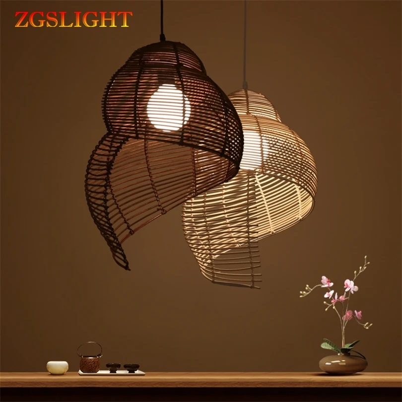 Художественное украшение Южной Азии подвесной светильник ручной вязки плетеный
