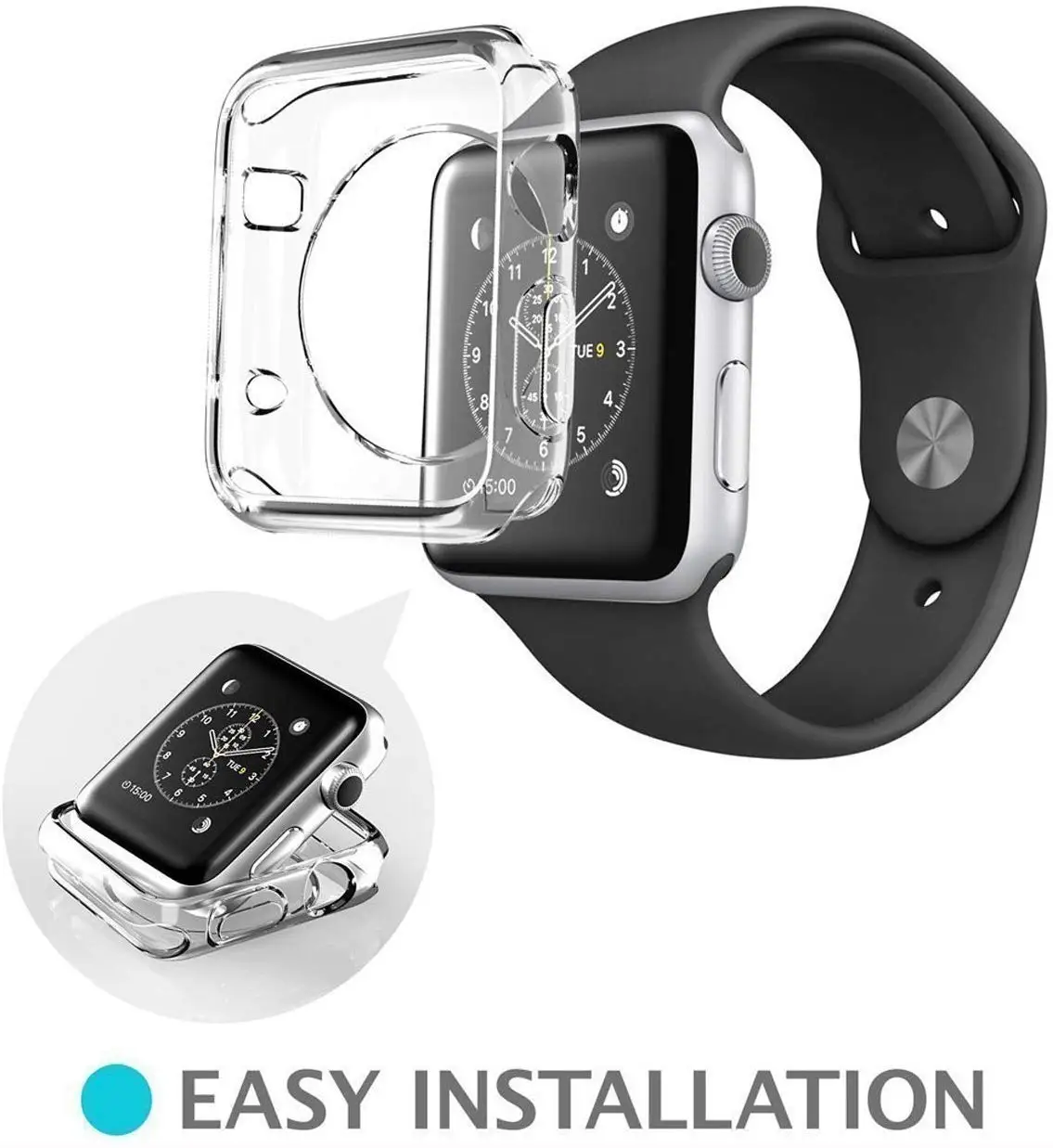 ТПУ бампер для apple Watch 4 Чехол 44 мм 40 мм(iwatch 5) apple watch 3 2 1 ремешок 42 мм 38 мм защитный чехол для экрана аксессуары