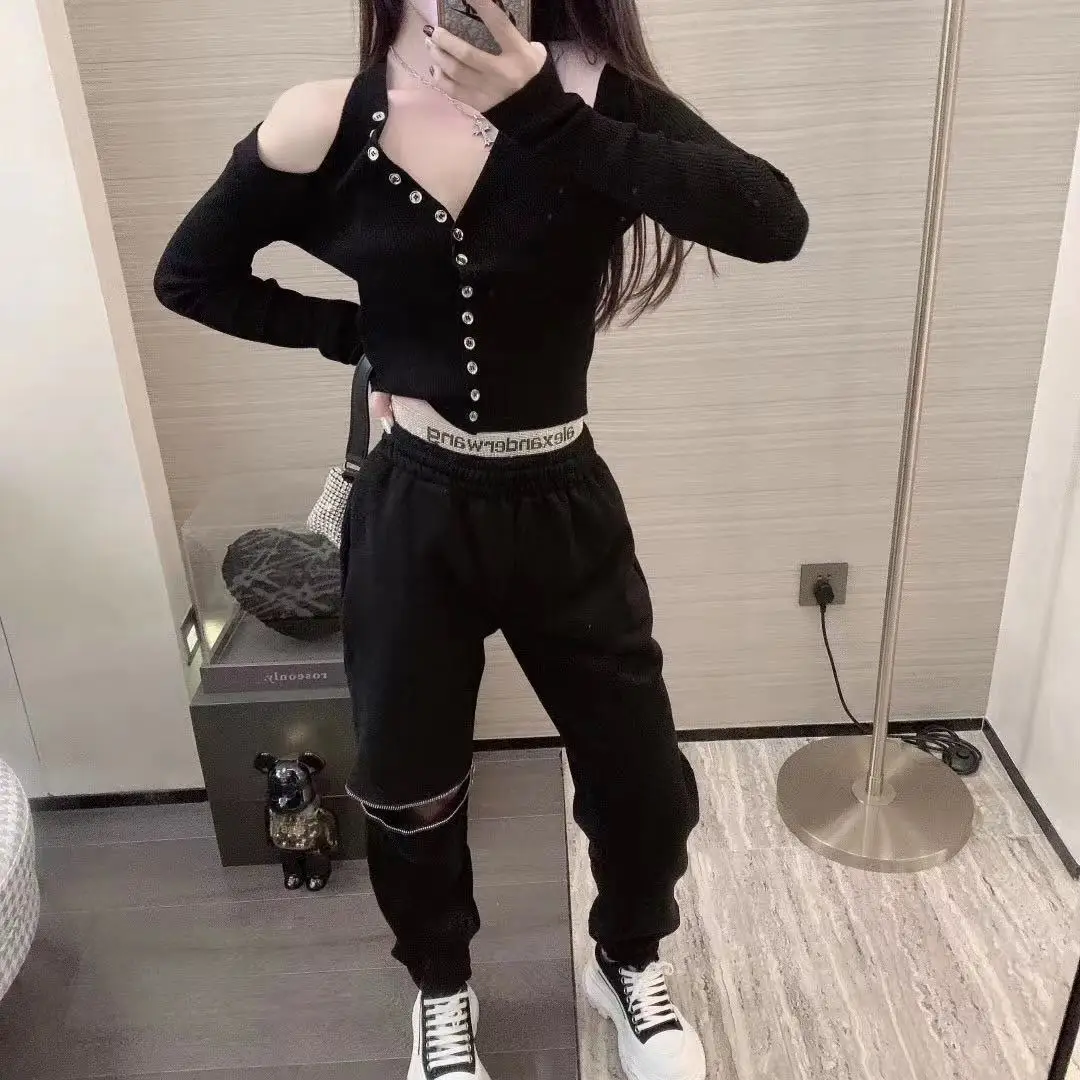 

European Station 2021 Fashion Spring and Summer Models Loose-fitting High-waisted Casual Women's Harem Pants
