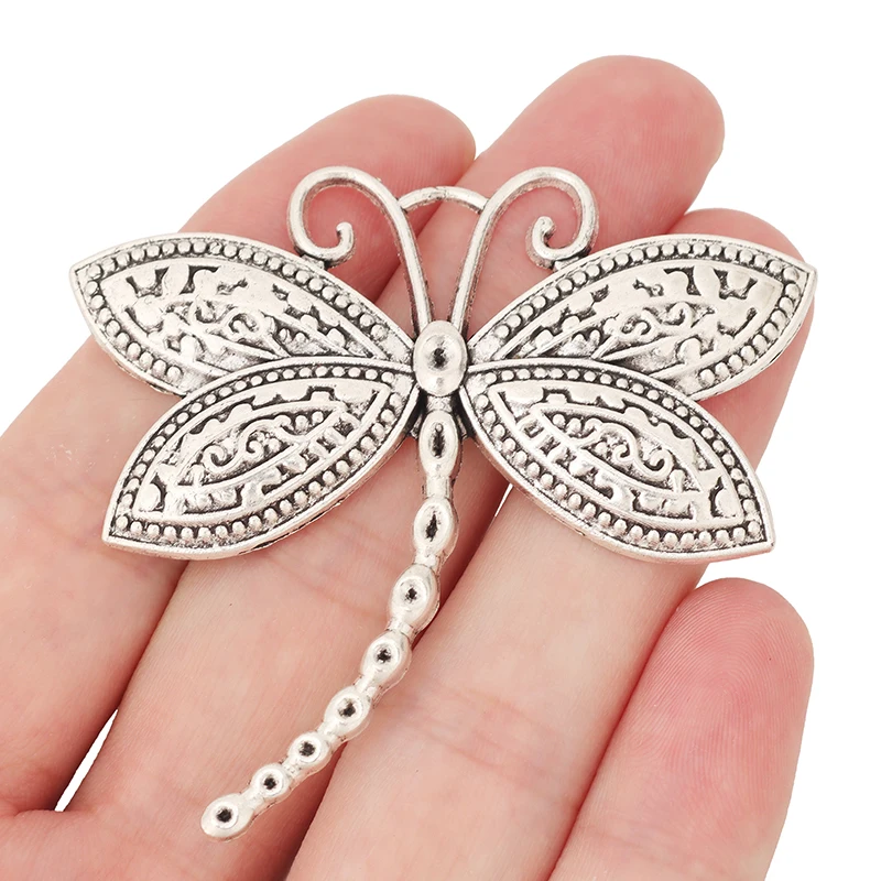 Подвеска в виде большой стрекозы из тибетского серебра 3 шт. подвески насекомых
