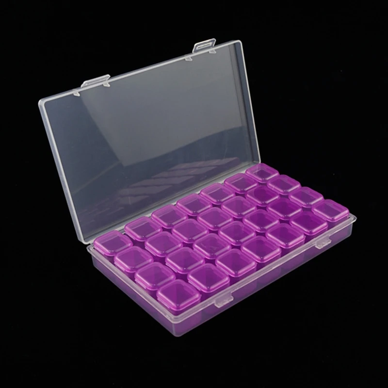 28 решеток пластиковый органайзер для макияжа коробки хранения маникюрные