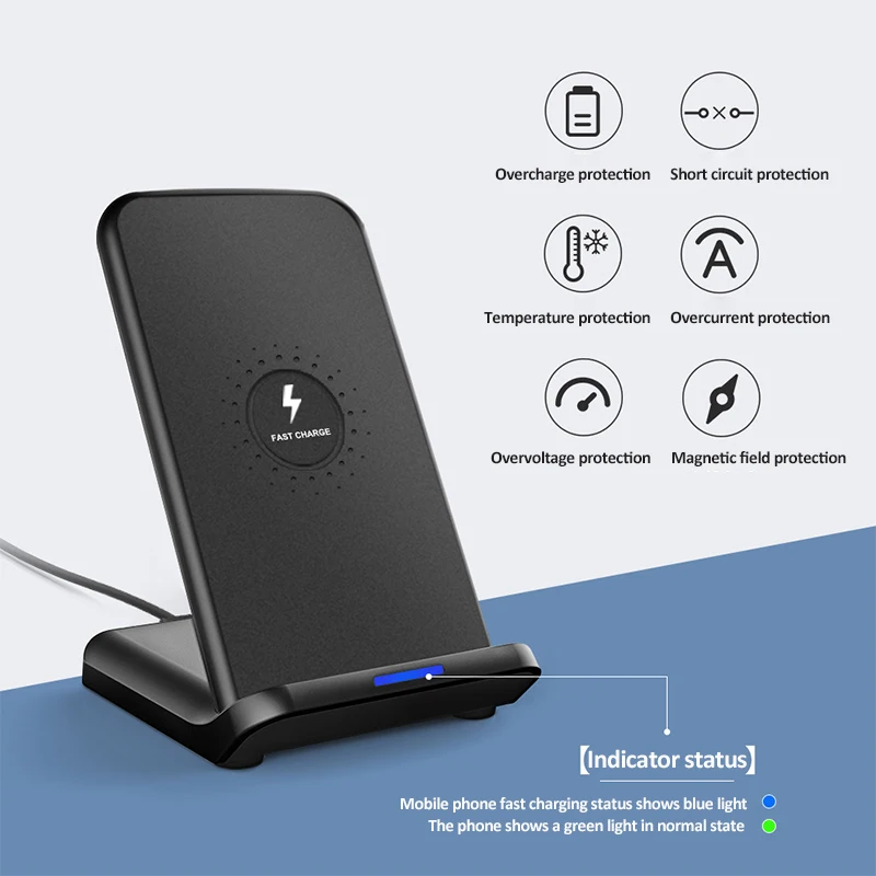 

15W QI Wireless Charger Quick Charge Phone Holder For iPhone 11 Pro Xs Max X Xr 8 Fast Charging Stand for Samsung S10 S9 Note 10