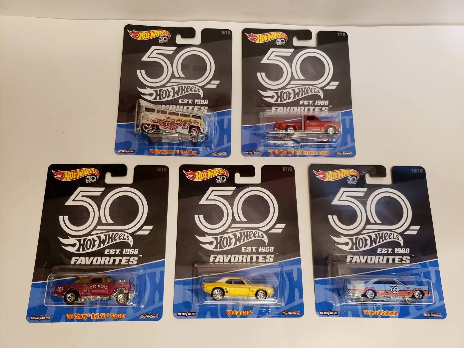 

2018 Hot Wheels 1:64 50th anniversary Special Edition Rubber tyre Collector Edition Metal Diecast Model Race Car Kids Toys Gift