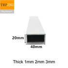 20x40 мм, толщиной 1 мм2 мм3 мм, Прямоугольная алюминиевая трубка-профиль, 6063 алюминиевая квадратная труба, алюминиевый профиль для украшения