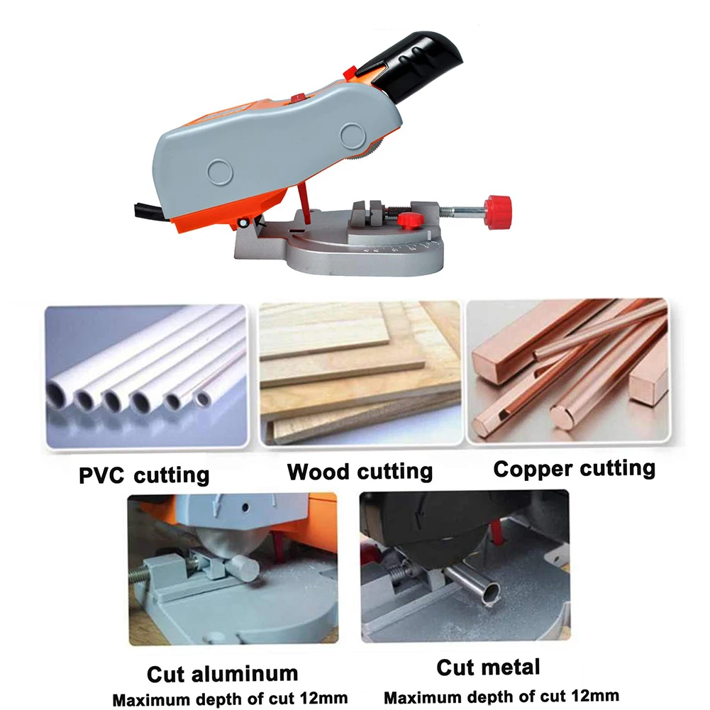 

45 Degree Mini Miter Saw Table Cutting Machine Bench Cut-off Saw Diy Tools For cutting Metal Wood With Adjust Miter Gauge