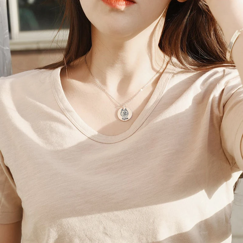 Lateefah персонализированное ожерелье с изображением s &amp Кулоны на заказ для женщин