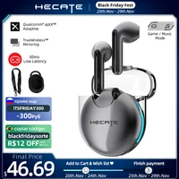 hecate by edifier gm5 wireless earphones tws gaming earbuds qualcomm aptx bluetooth 5 2 60ms low latency 40h playback clear mic