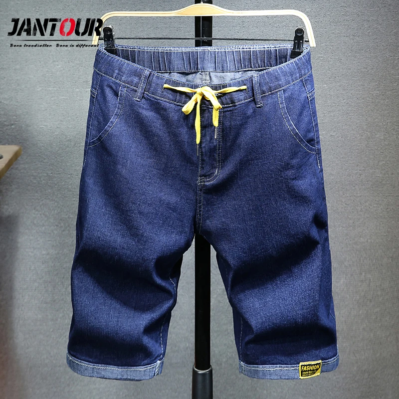 

Шорты Jantour мужские джинсовые мешковатые, брендовые короткие бриджи, повседневные штаны из денима, большие размеры 4/5/6XL, на лето