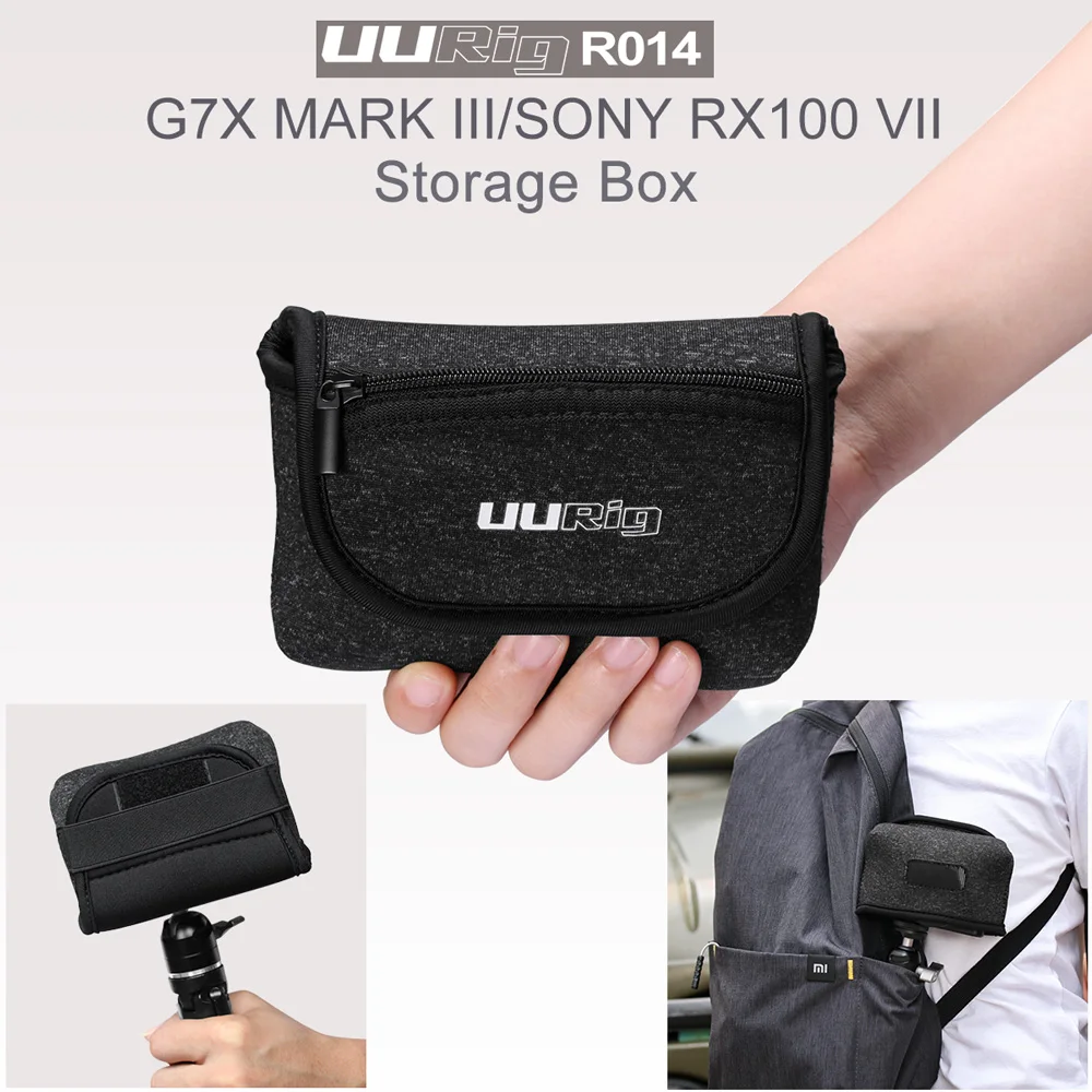 UURig R014 Универсальная Портативная сумка для хранения водонепроницаемая G7X MARK III SONY