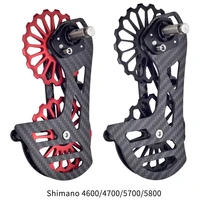 17t road bike rear derailleur carbon fiber ceramic bearing jockey pulley wheel for shimano r5800 5700 4700 4600