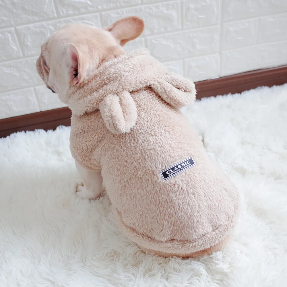 Жилет для собак мягкая флисовая одежда милая Пижама с ушками кролика рубашки