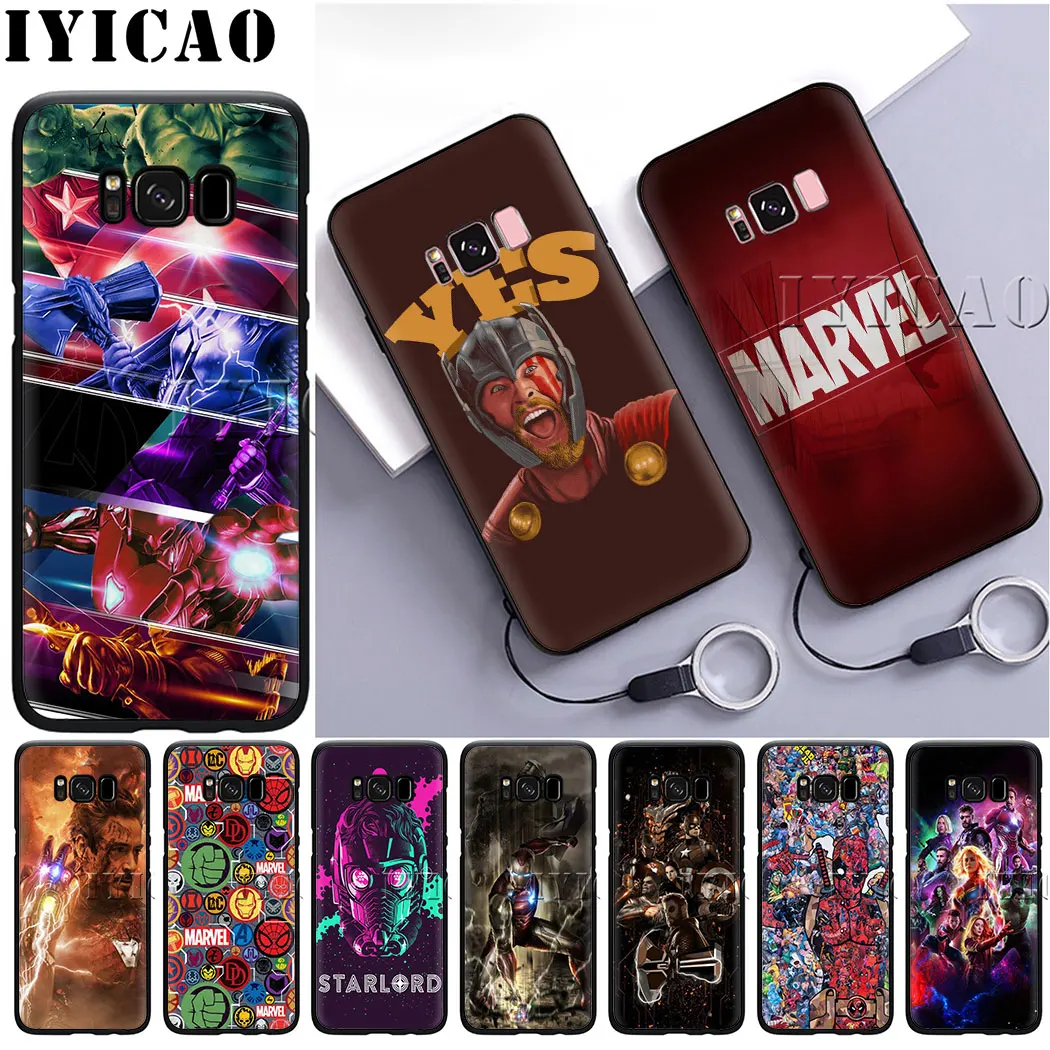 IYICAO Marvel мстители супергерой Мягкий силиконовый чехол для samsung A3 A5 A6 Plus A7 A8 A9 J6