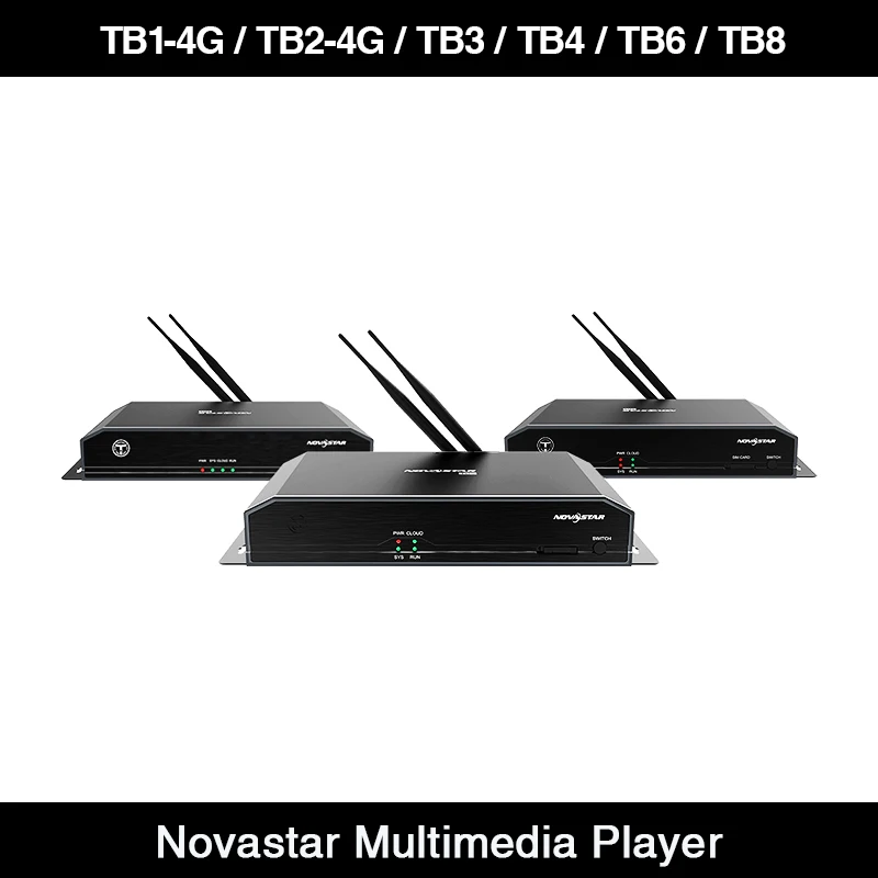 Novastar TB1-4G, TB2-4G, TB30 , TB40 ,TB50,TB60, Multi-screen Player,Wi-Fi or 4G ,Synchronous and Asynchronous Control