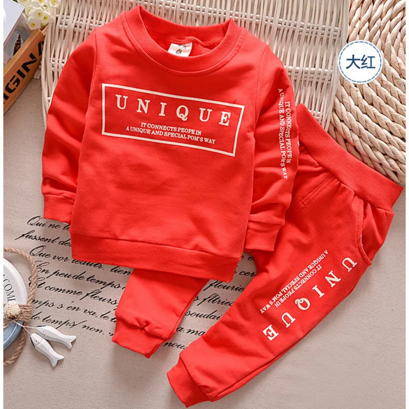 Детский комплект из футболки с длинным рукавом и брюк|Комплекты одежды для