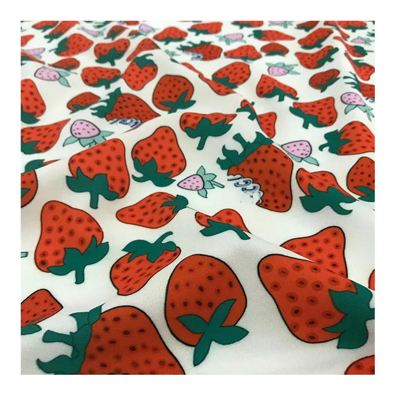 

Custom production printed polyester fabric cloth 145 cm width brand fashion parent-child dress twist fabric wholesale