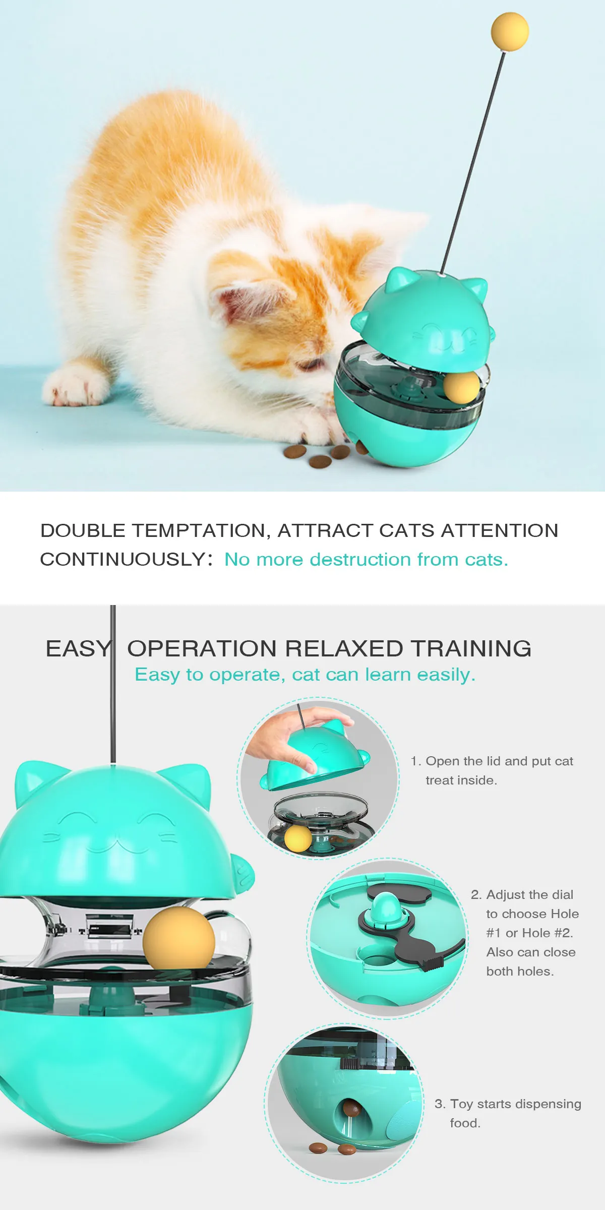 

Cat educational toys, cat turntable, and interactive play board ZD