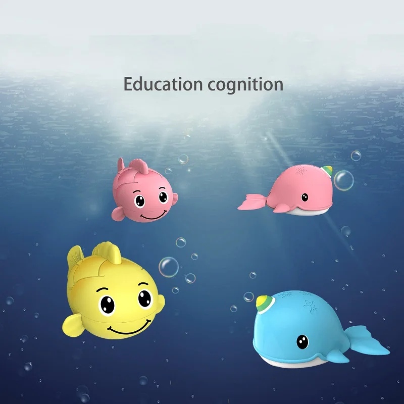 

Infant Baby Bath Toy Child Splashing Water Spray Submarine Baby Swimming Play Water Chain Wind-Up Toy For Children