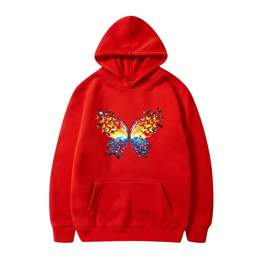 

Butterfly Fun Printed Hoodie Sweatshirts Casual Women Hoodie Sweatshirt 2020 Newest Design Streetwear Hip-hop Hooded Hoodies