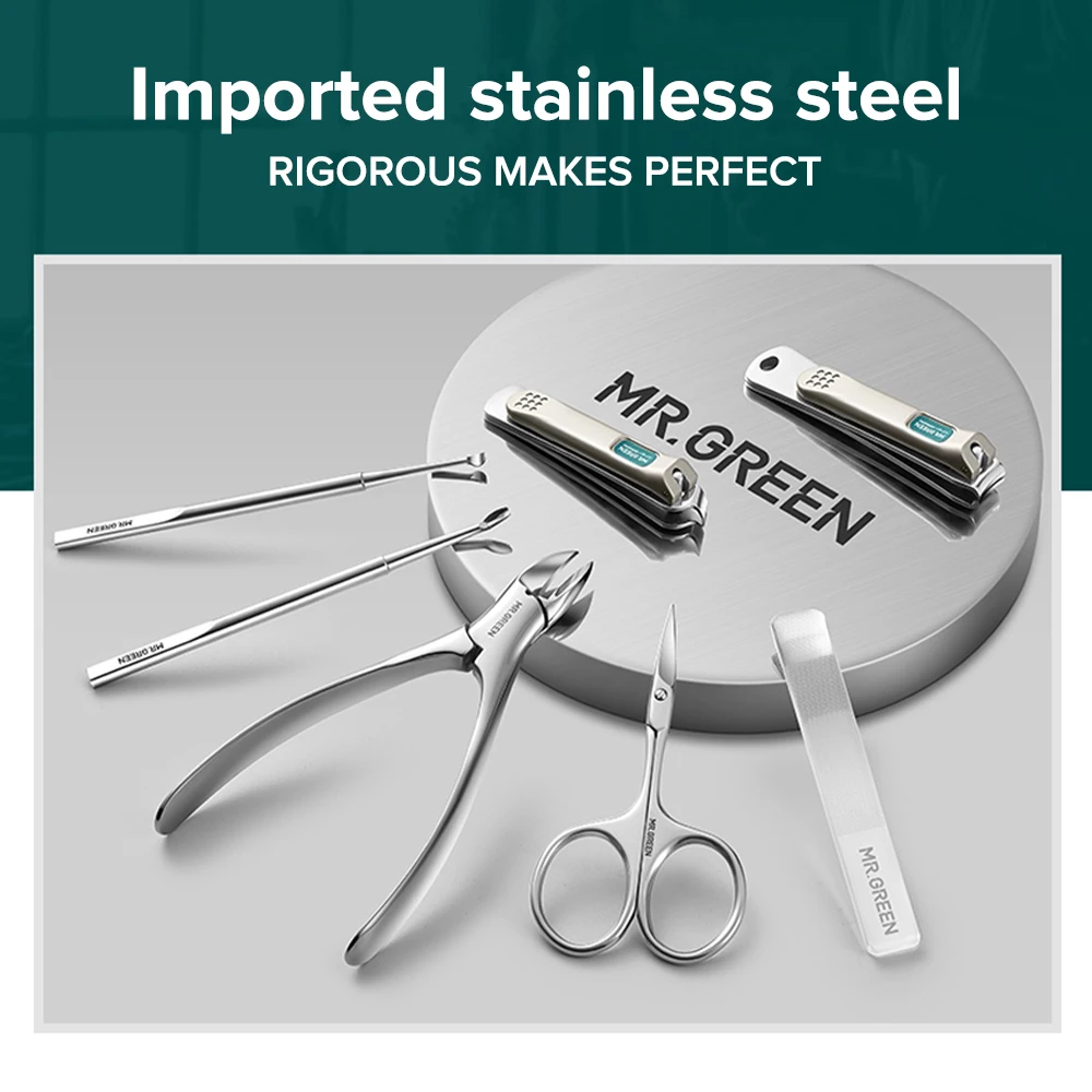 Набор ножниц MR.GREEN для маникюра и педикюра из нержавеющей стали 7 шт. | Красота